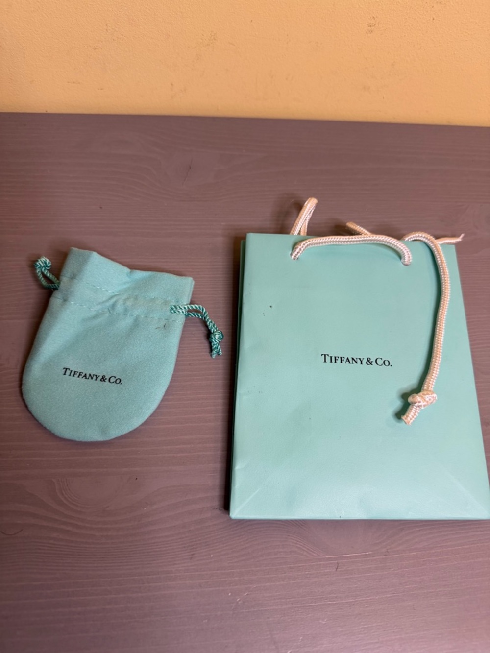 Tiffany & Co. dust bag, Mint Green Drawstring Jewelry Pouch and Gift Bag Set
